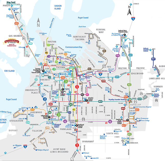 System Map Pierce Transit