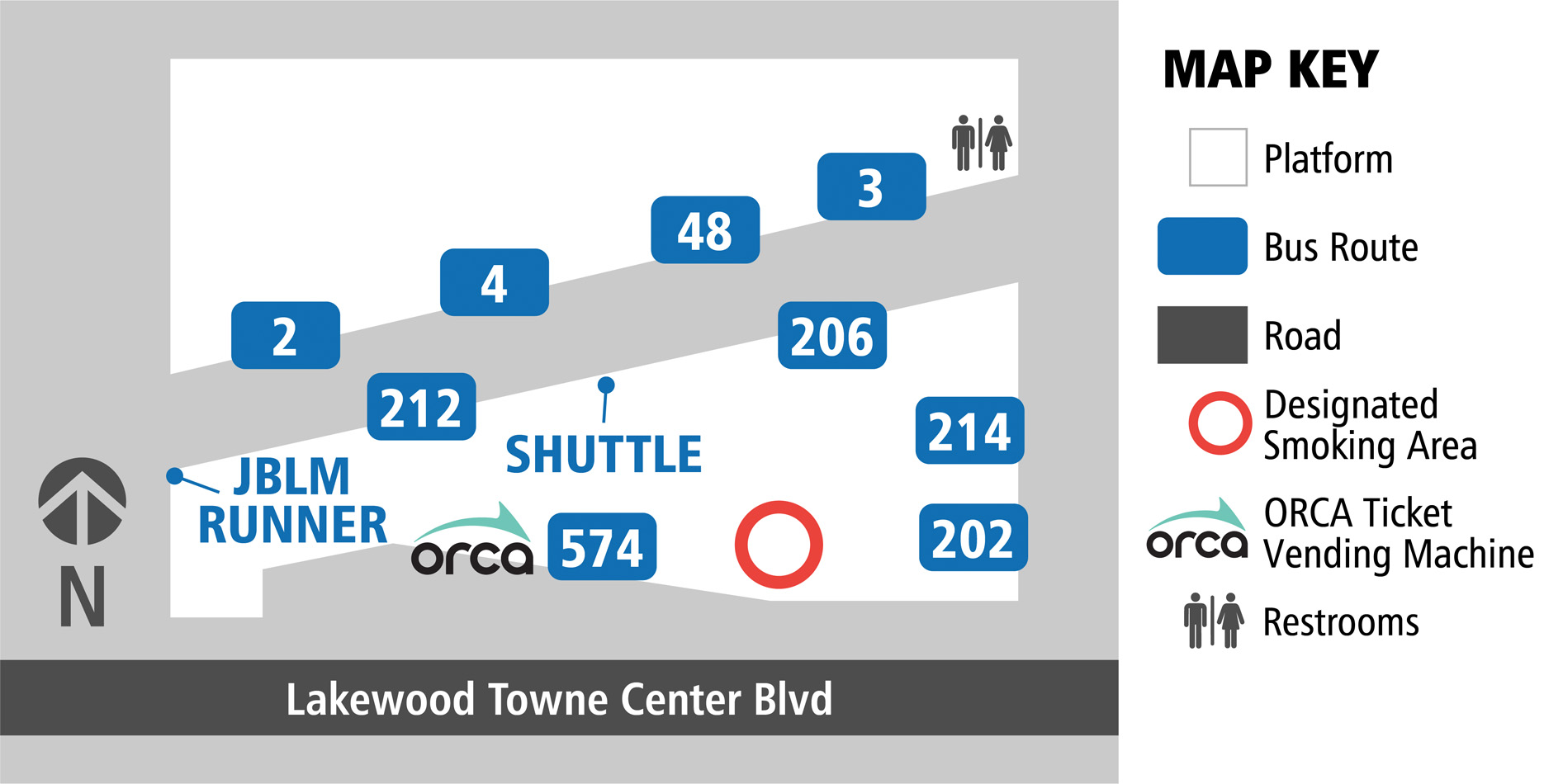 Lakewood Transit Center map