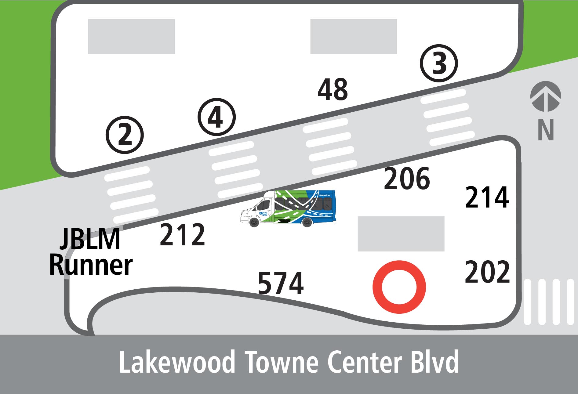 Lakewood Transit Center map