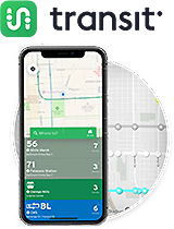 phone with transit app on it