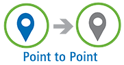 Runner point to point icon
