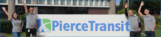 Pierce Transit recruiting staff waving